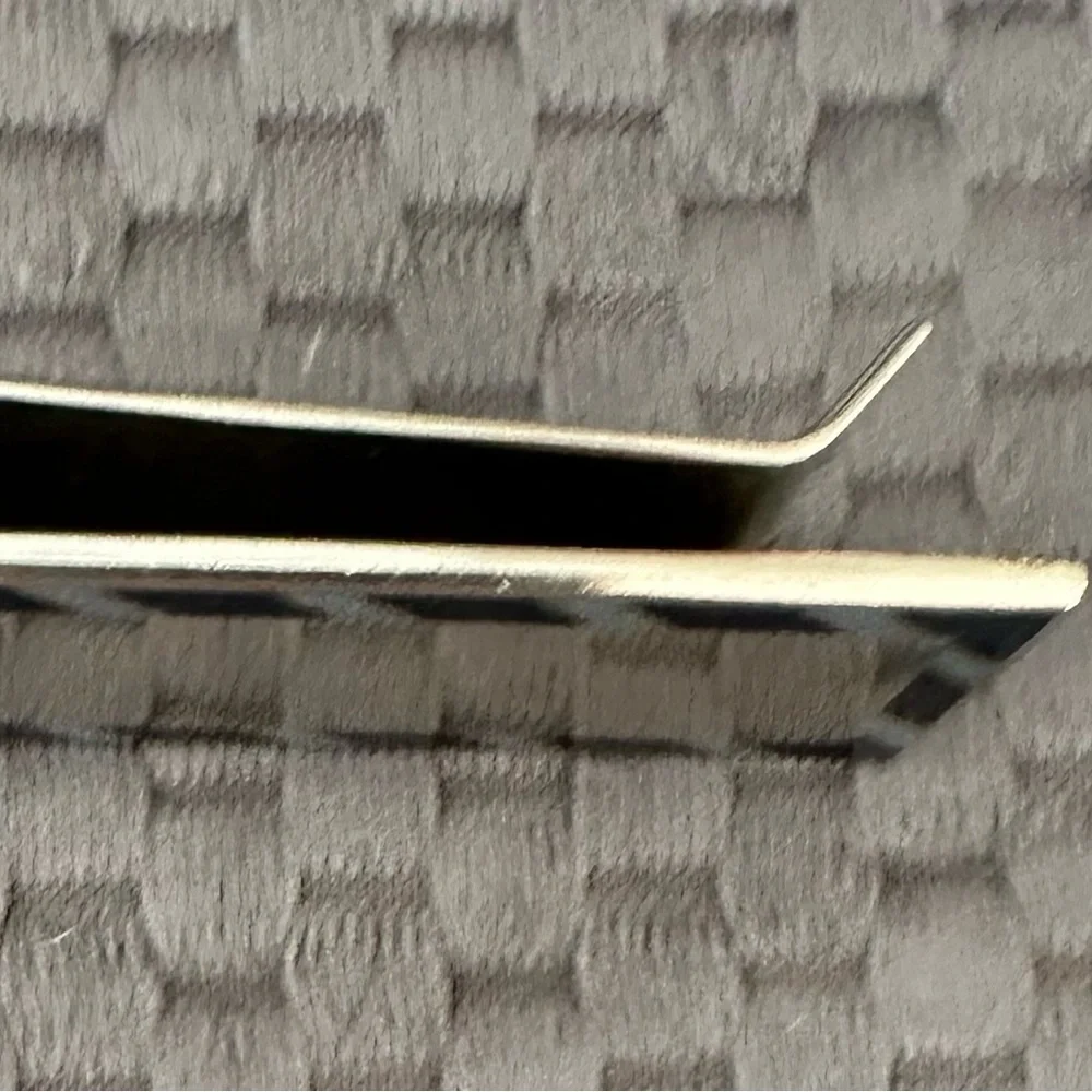 Silver and Blue Geometric Money Clip